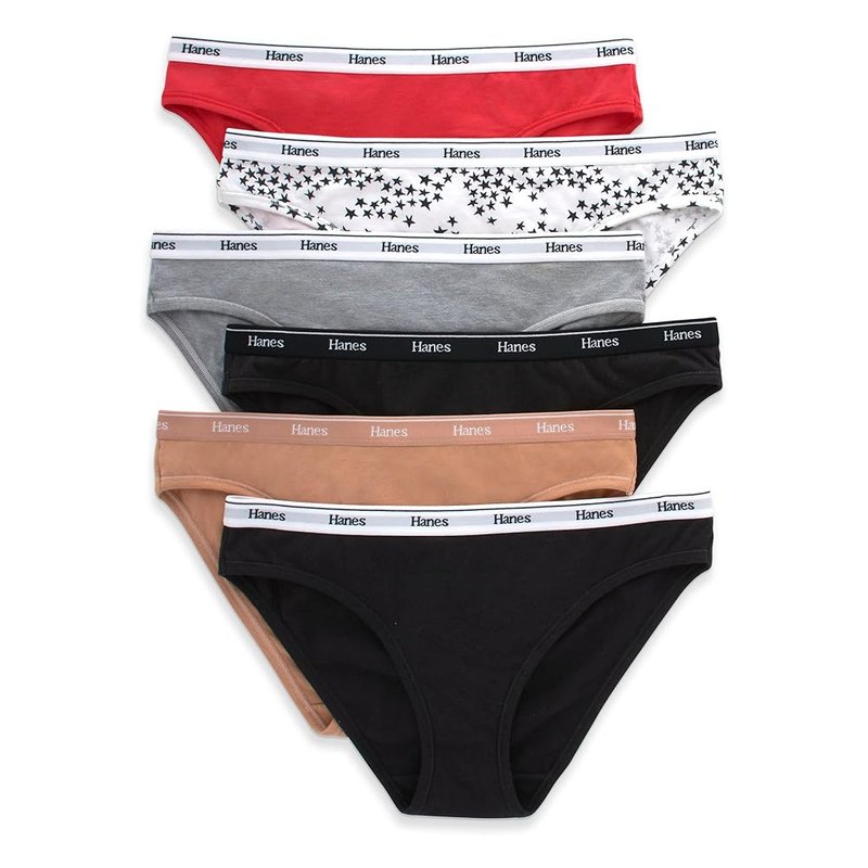 Logo-waistband bikini, 6-pack