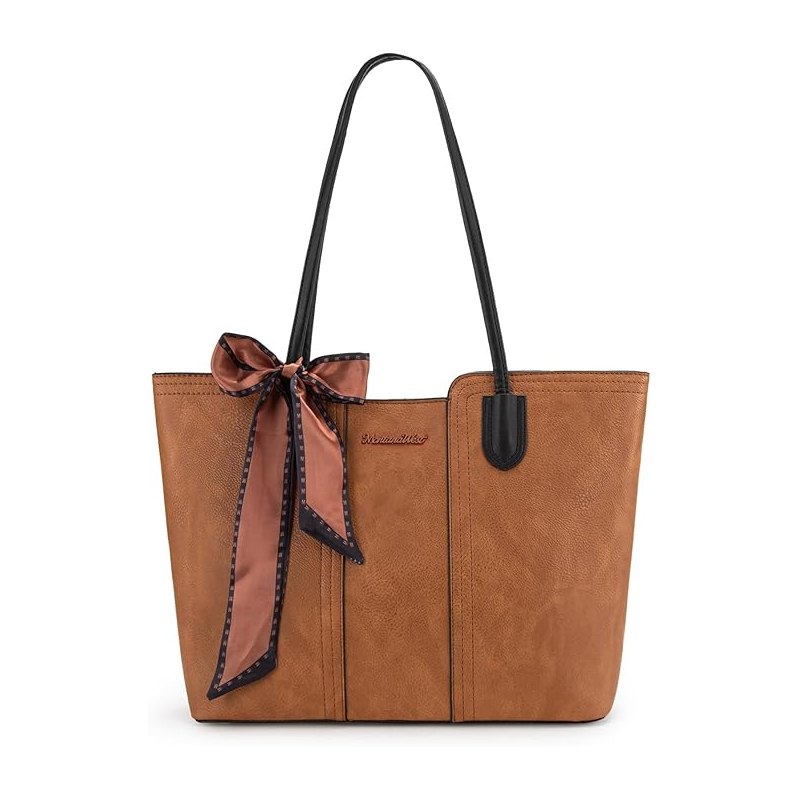 Scarf-tie shopper tote