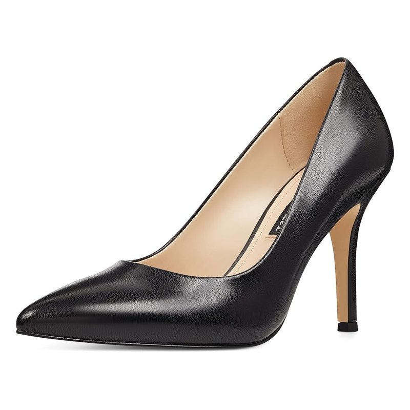 Pointed-toe court shoe